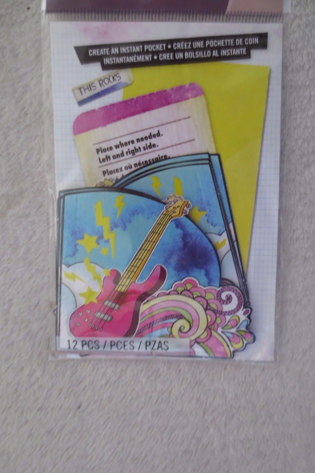 Sticko Ek Success Guitar Pockets Scrapbook More New