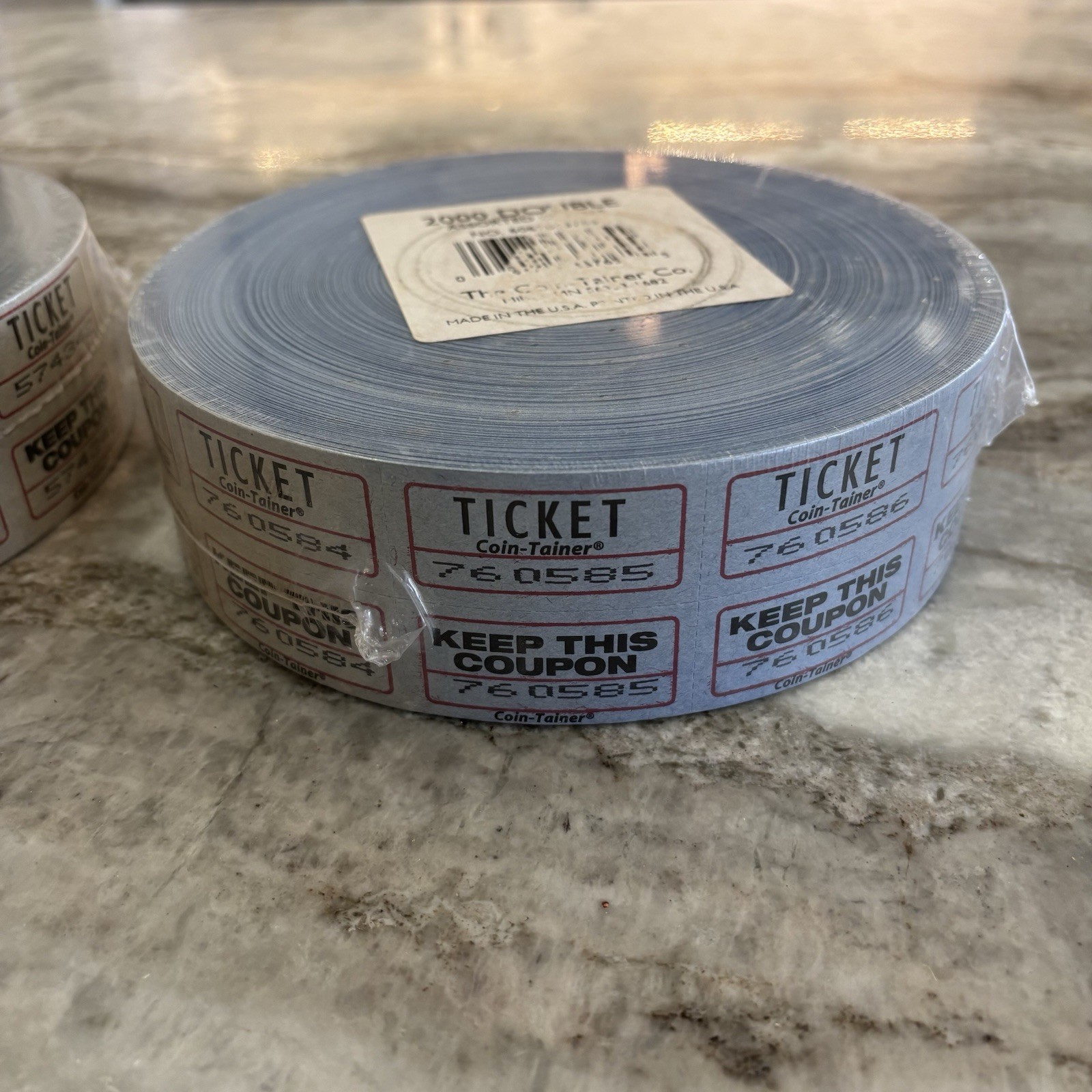 2 Rolls Raffle Tickets Double Roll Events, Carnivals 2000 Ticket Count Per Roll