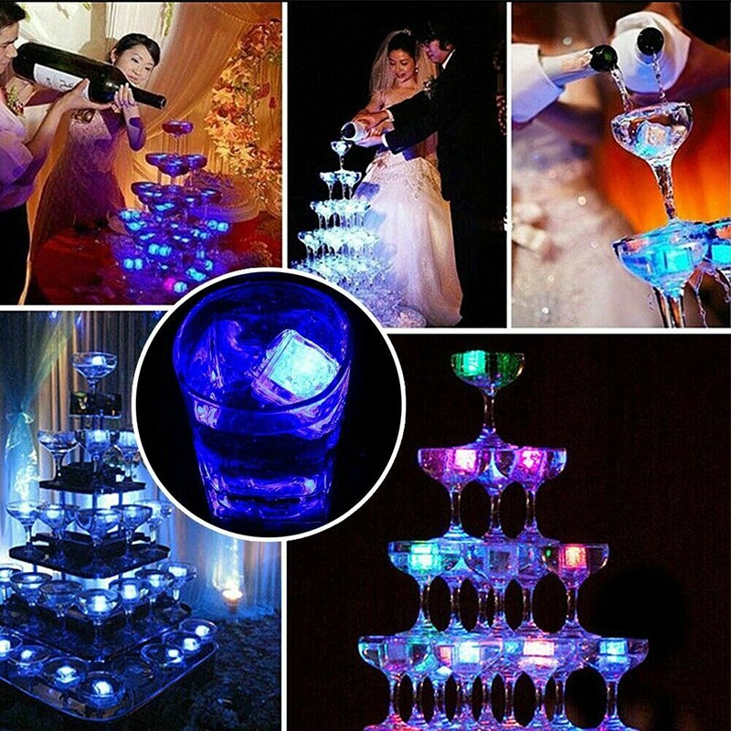 Lots Light Up Ice Cubes Color Changing Led Ice Cubes for Drinks Glow in the Dark