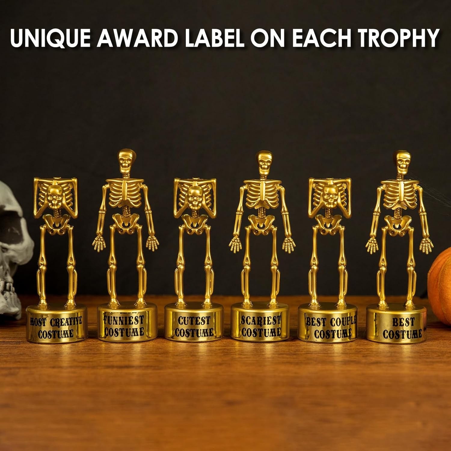 ORIENTAL CHERRY Halloween Party Supplies – Golden Best Costume Skeleton Trophies