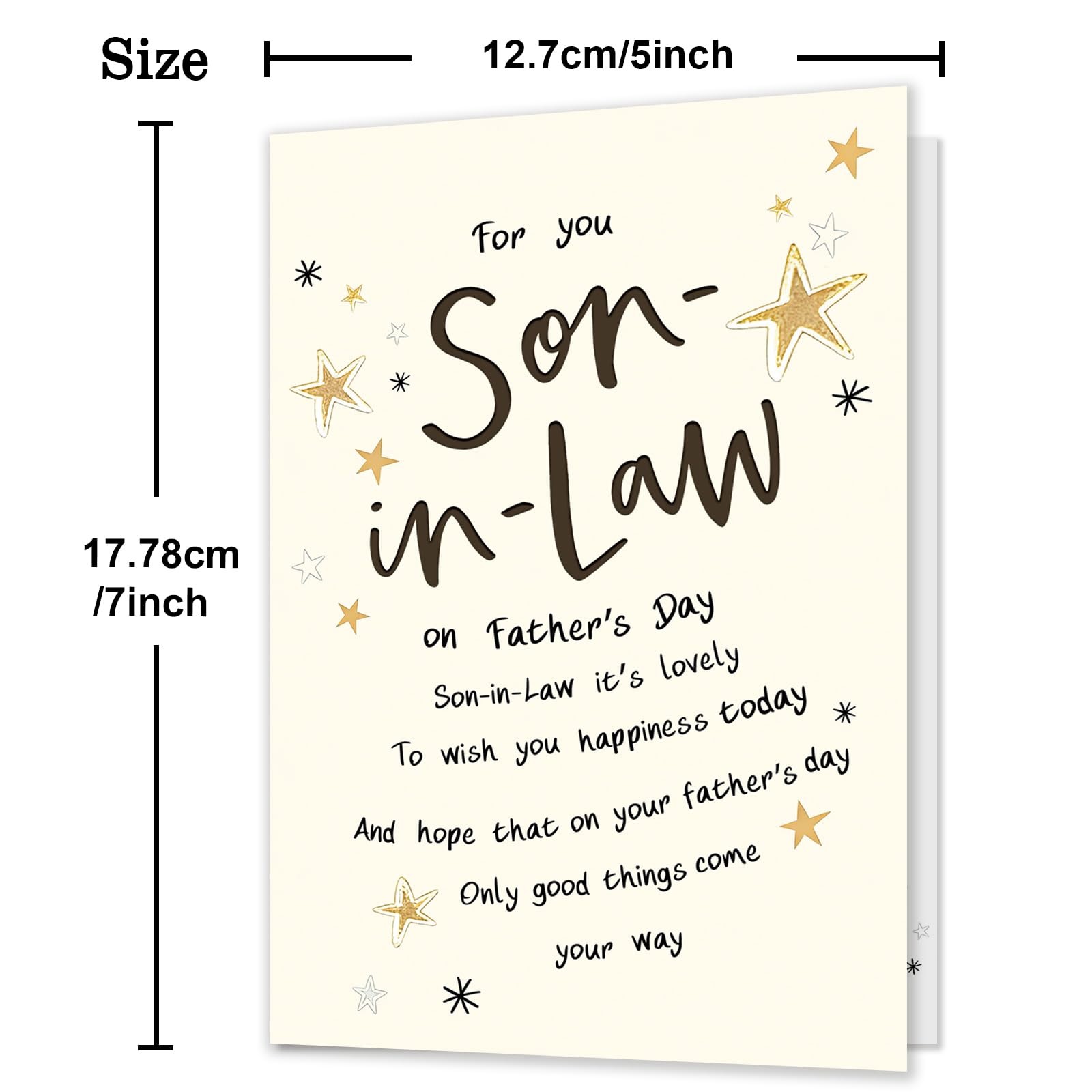 HEJOYN Fathers Day Card Gifts for Son In Law, Law 7×5 inches, QQ-308