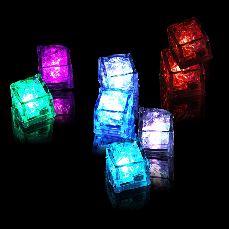 Waterproof LED Light Up Ice Cubes for Bar Wine Wedding Swimming Pool Decoration