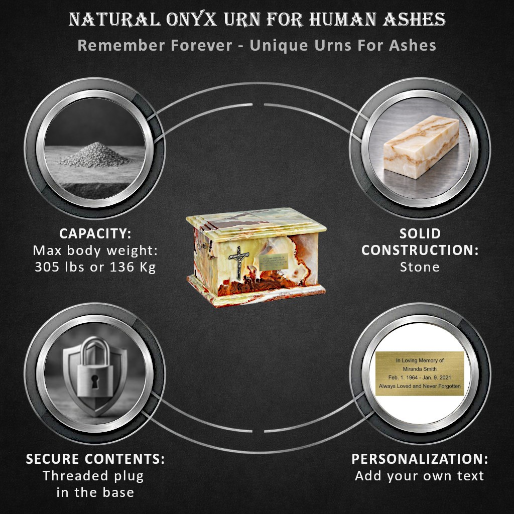 Stone Adult Cremation Casket Funeral Ashes urn Unique natural Memorial Casket