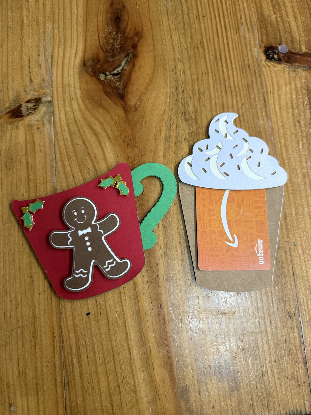 Christmas Gingerbread Mug Coffee Cup Money Gift Card Holder