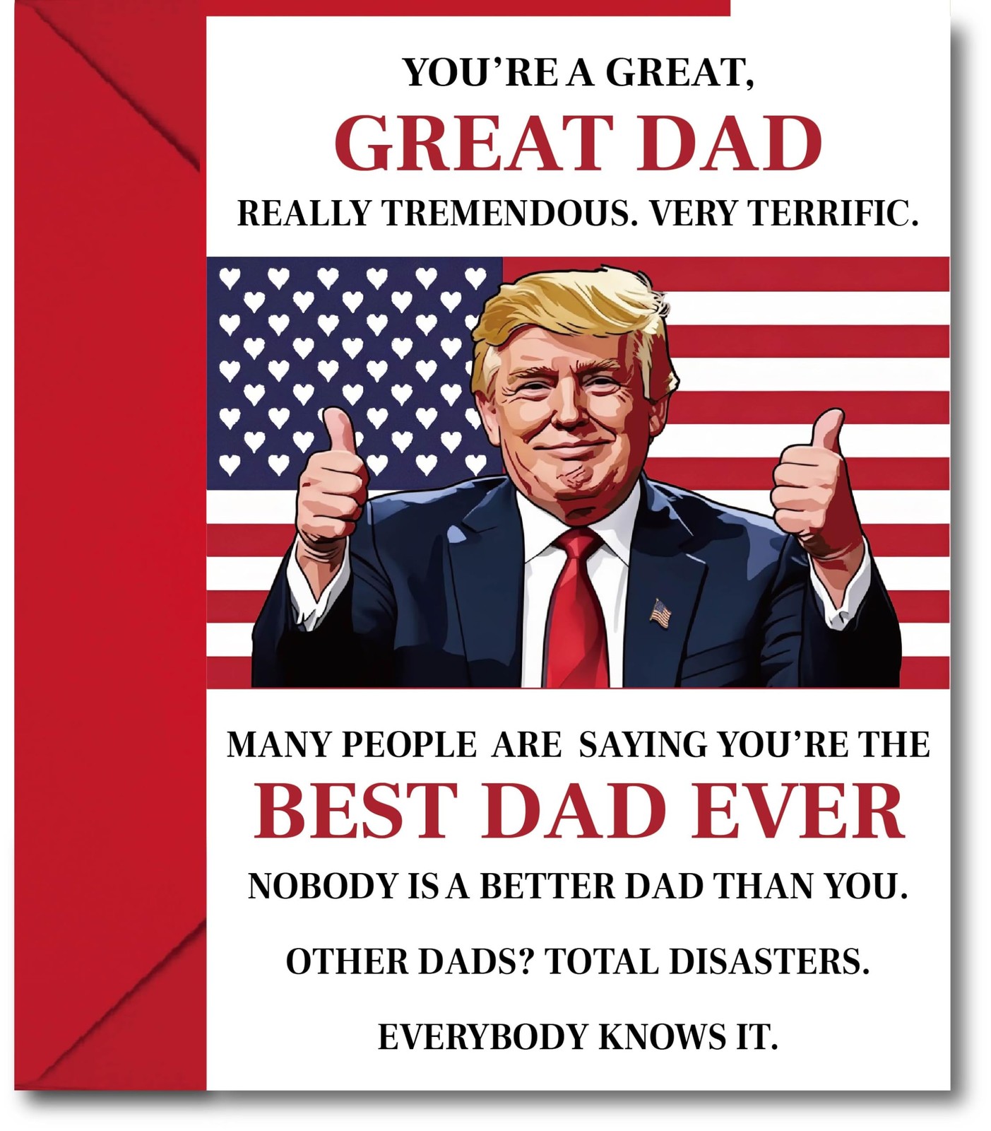 WENHUI Funny Fathers Day Card for Dad, Grandpa 5.3″x8″, Metallic – Rose Gold
