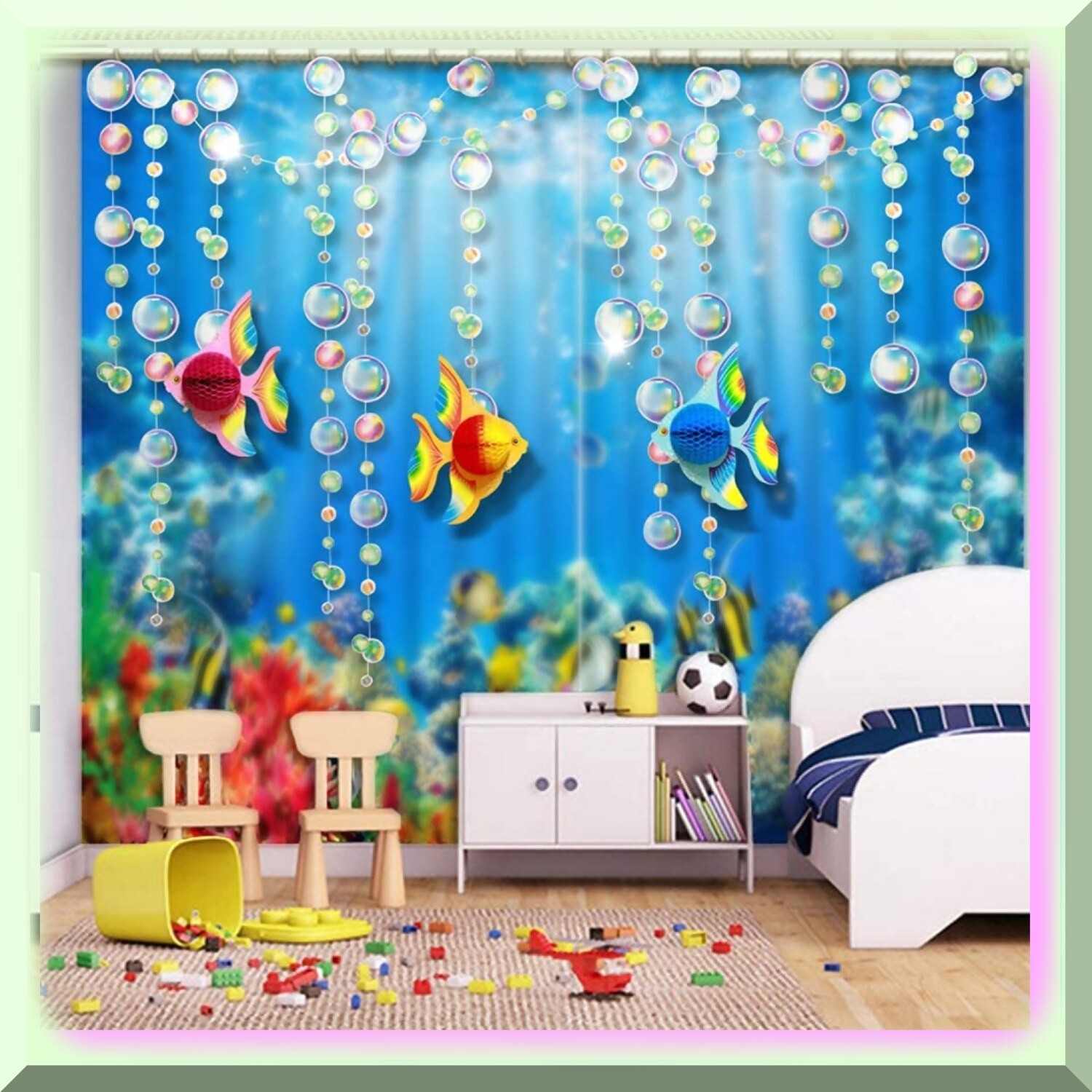Colorful Fish Bubble Garland 12ft Party Decor