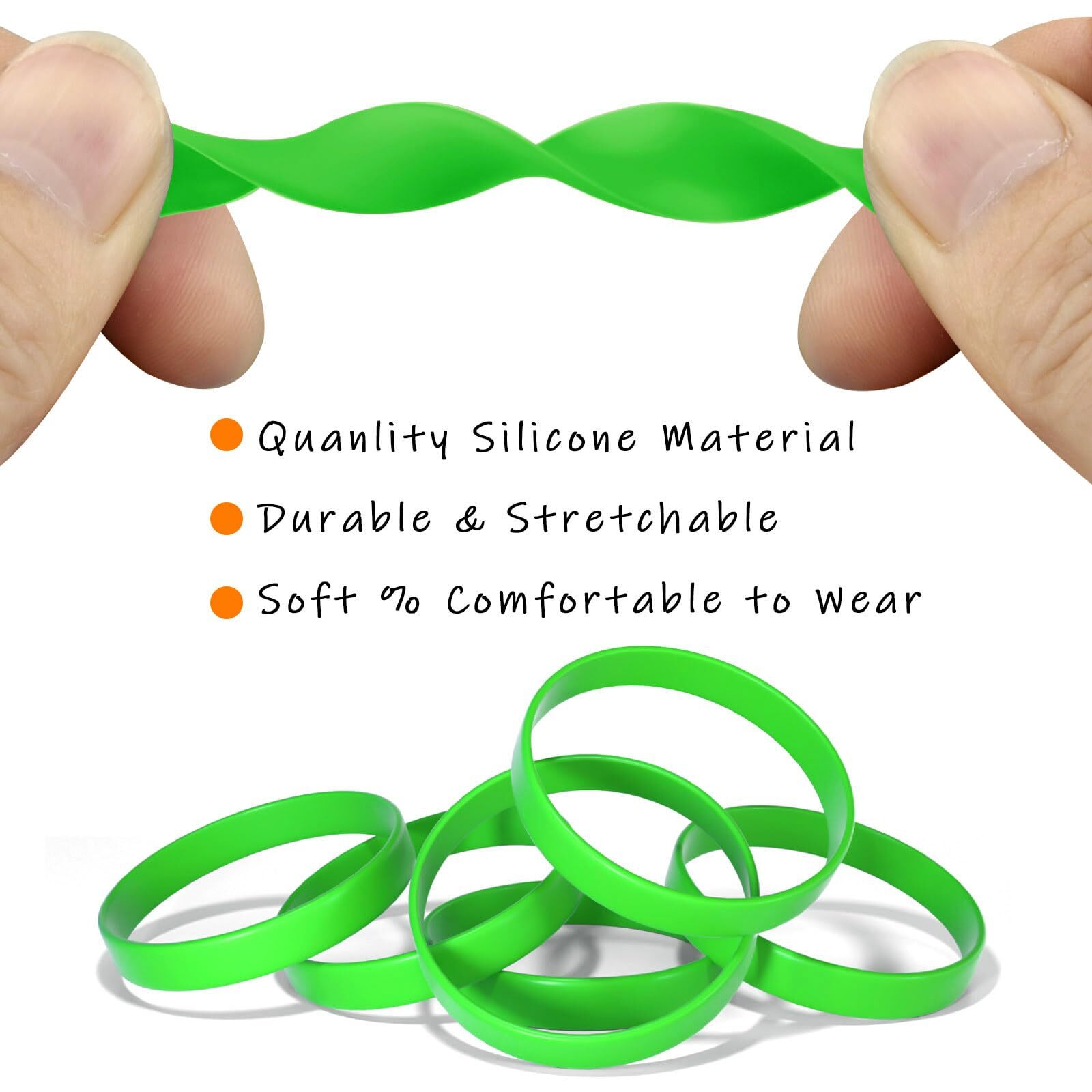 12 Pcs Rubber Silicone Bracelets Multicolored Wristbands for Men Women Teen