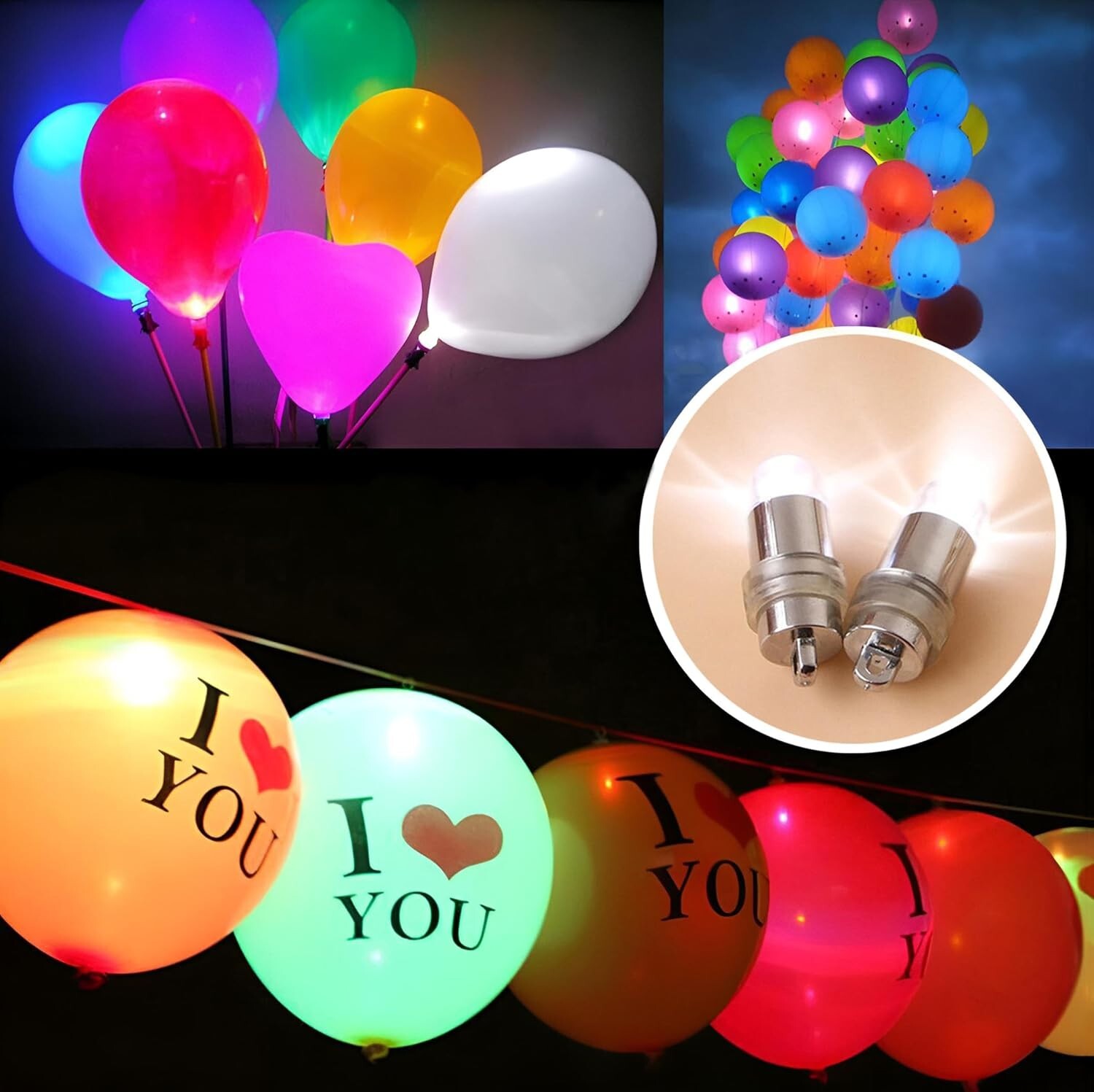 30 LED Lights for Party Birthday Paper Lantern Balloon Wedding Christmas (cold)