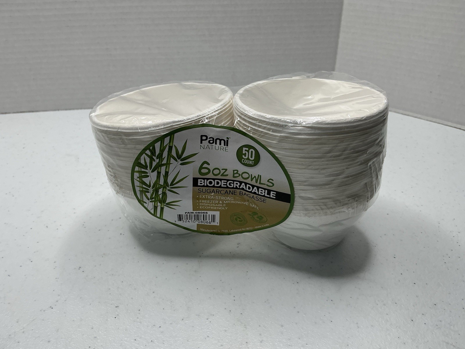 Microwavable Compostable Bowls 6oz, Eco-Friendly Sugarcane 45 Count
