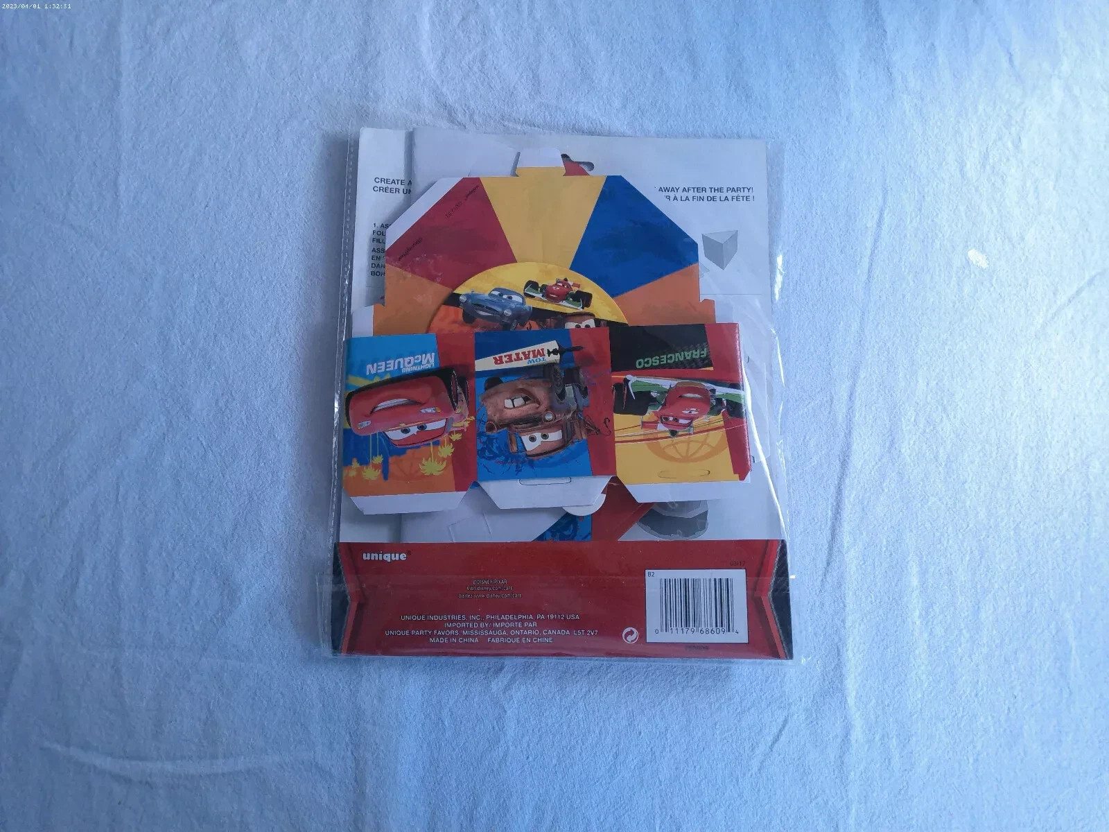 Disney Cars Favor Box Centerpiece Decoration