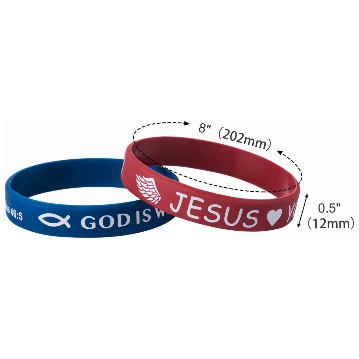 20 Pcs Religious Bible Verse Rubber Bracelet Religiouse Christian Wristband