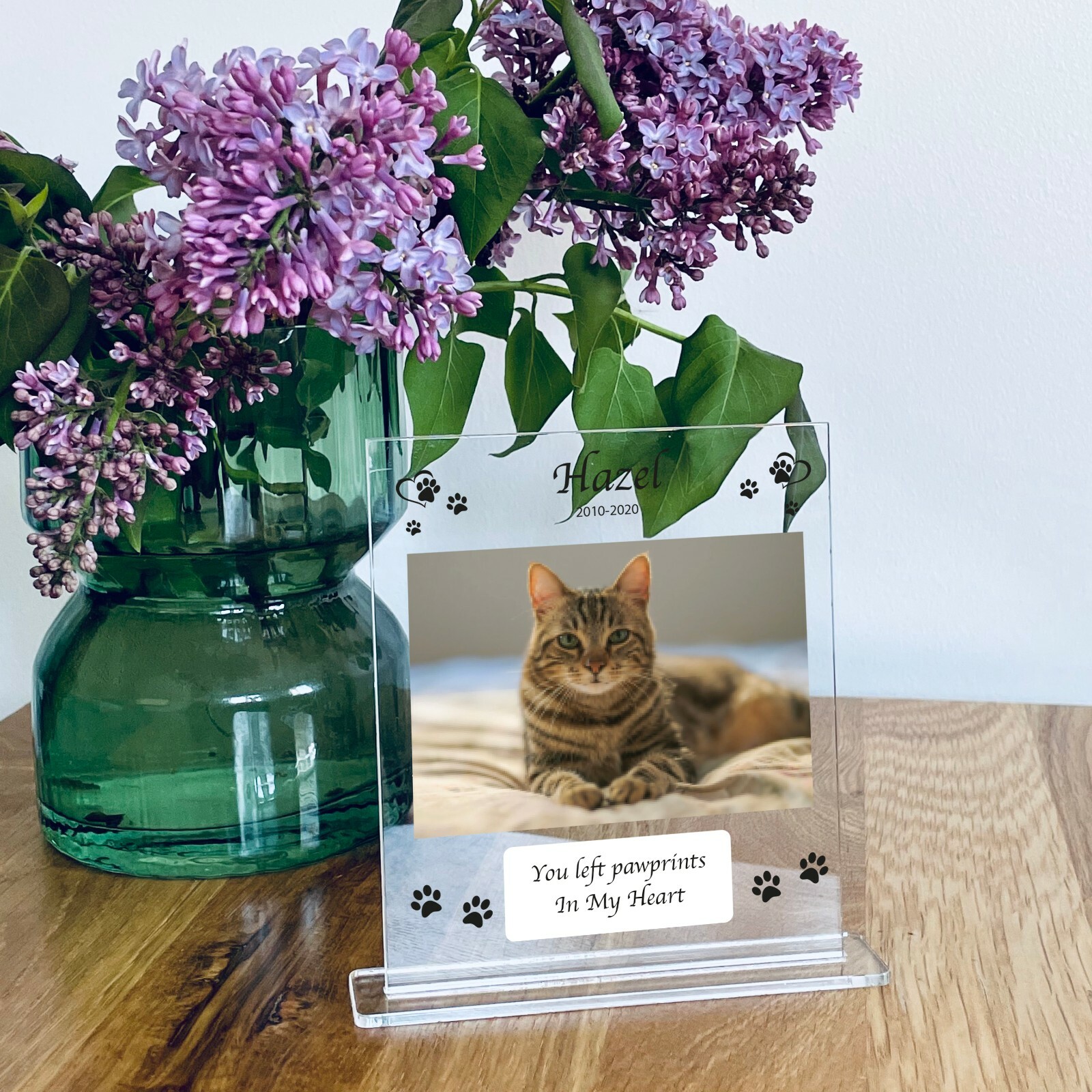 Personalised Pet Memorial Acrylic stand, Custom Keepsake, Remembrance Ornament