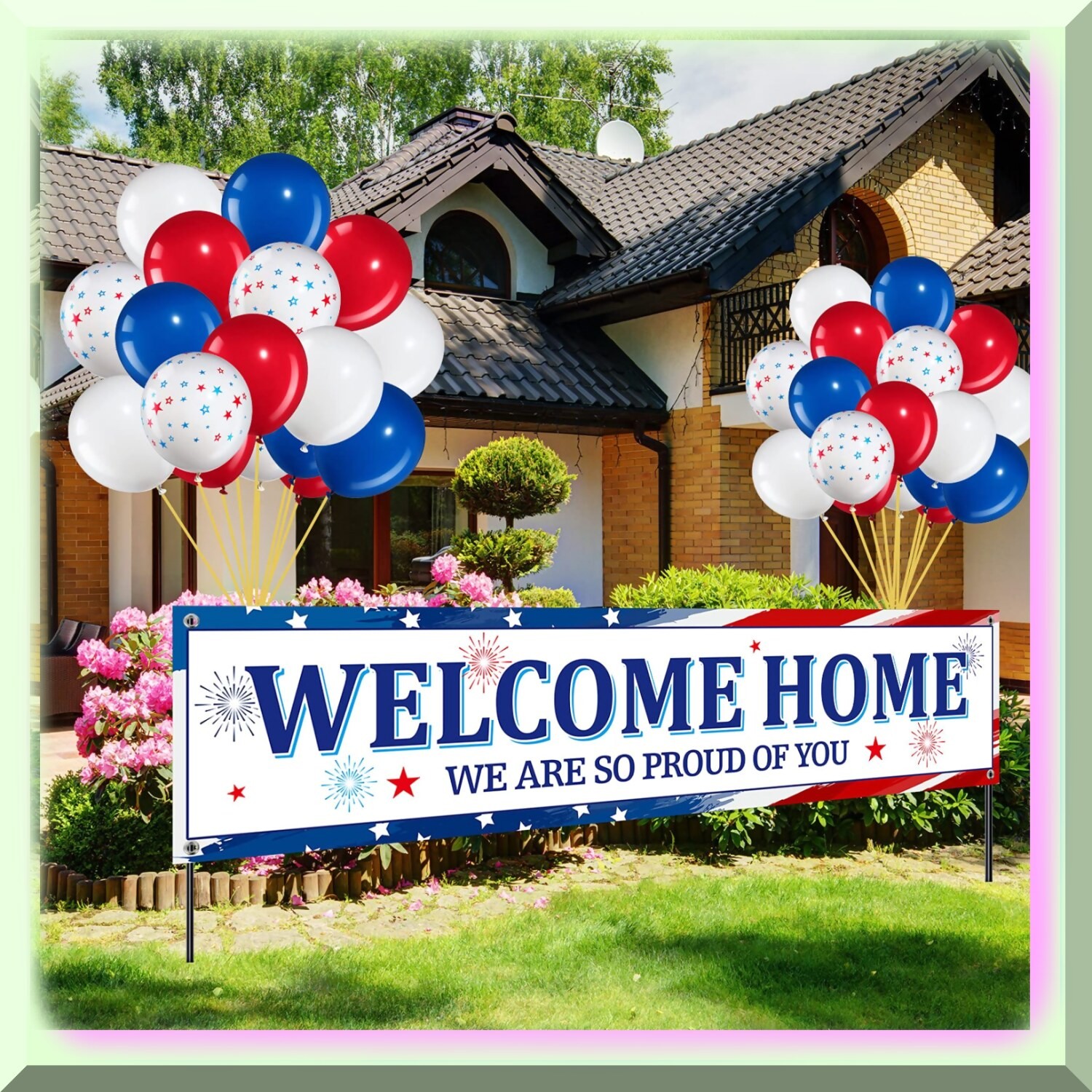 Welcome Home Banner Set with Balloons