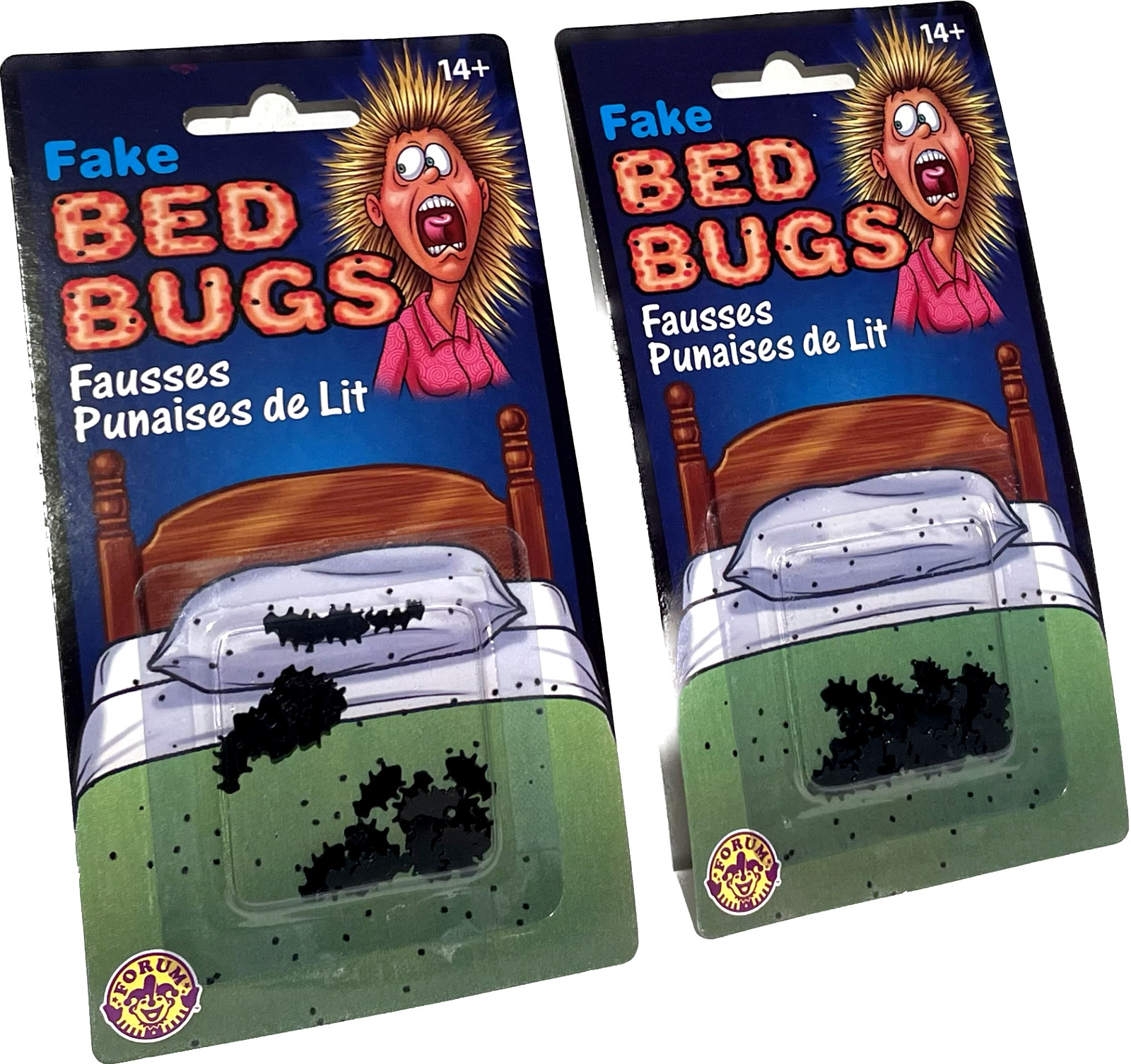 2 Packs FAKE BLACK BED BUGS Tiny Mini Tick Prank Joke Gag Gift House Bedding