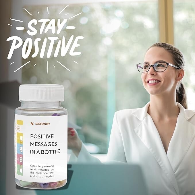50 POSITIVE Capsule Letters Messages in a Bottle, for Women, BFF, Sister Gifts