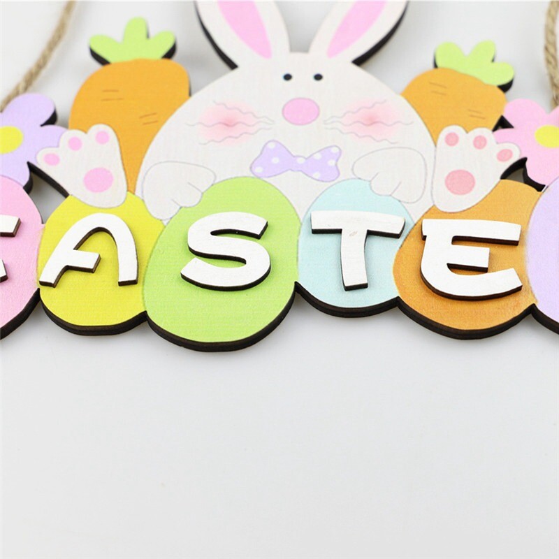 Ornaments Table Decor Tabletop Bunny Gnome ​Stand Wooden Table Cute Easter Sign
