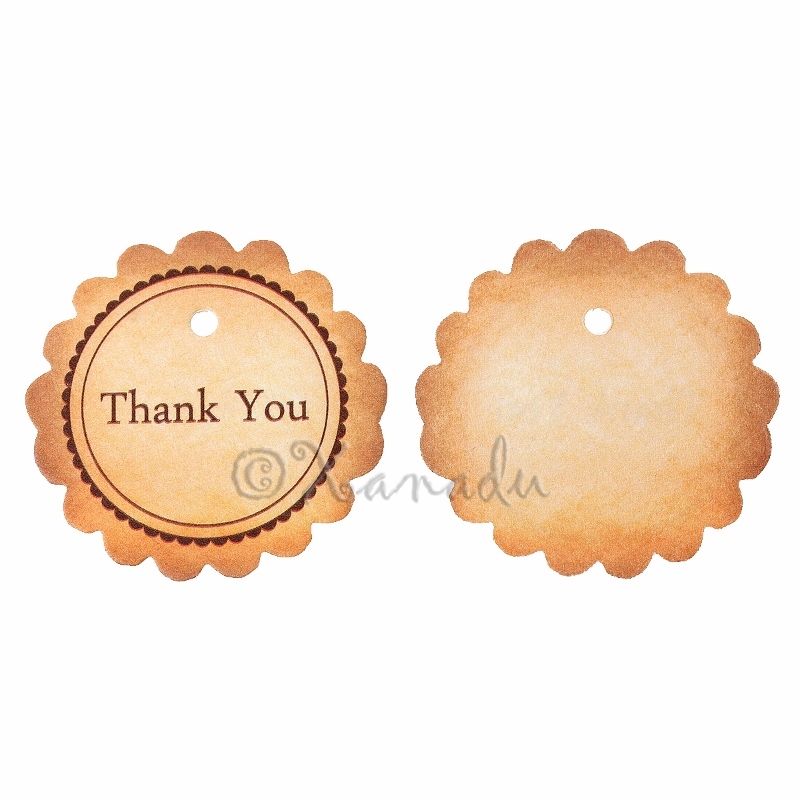 Thank You Paper Tags – Wholesale Paper Thanks Note Tags P8380 – 20, 50 Or 100PCs