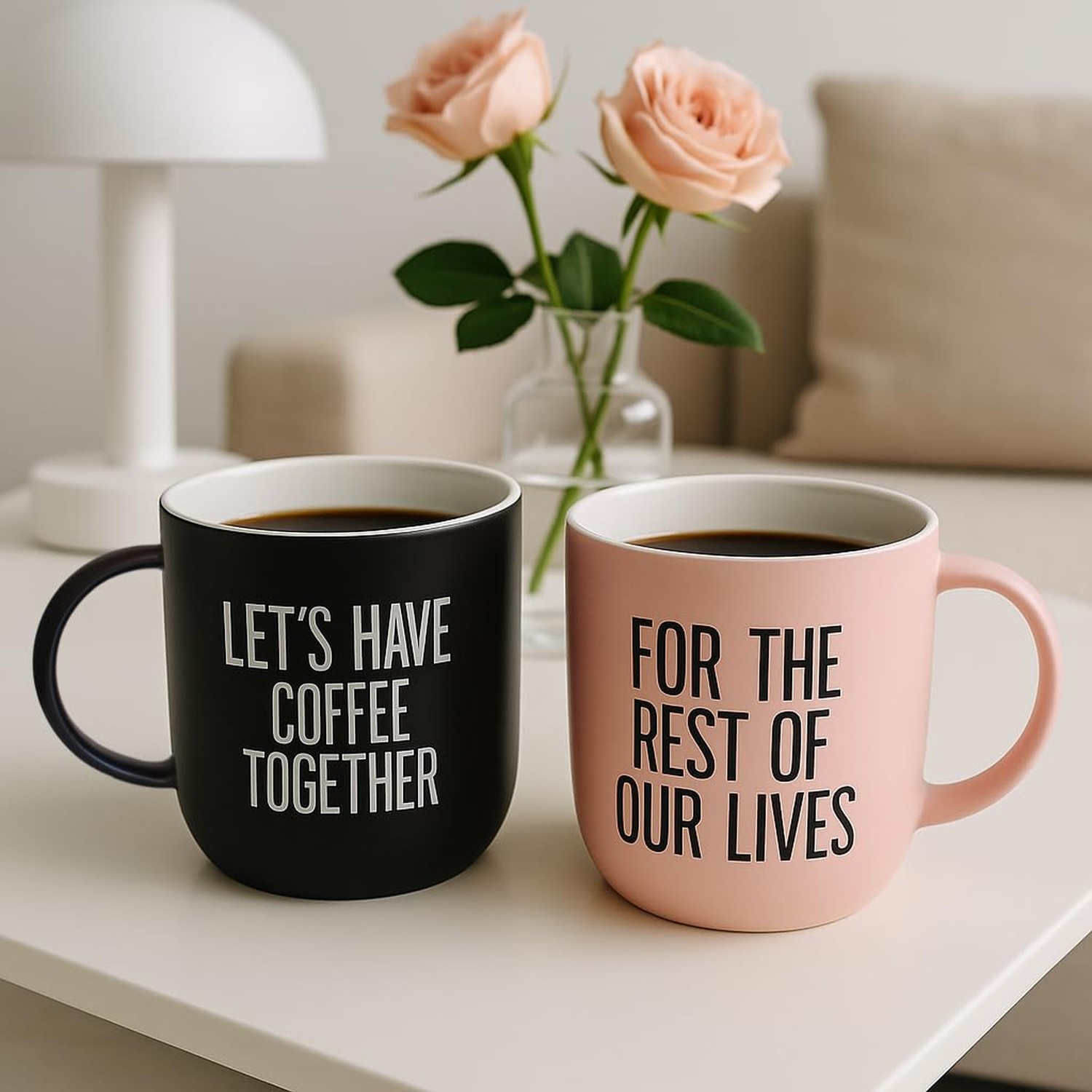 Triple Gifffted Let’s Have Coffee Together Coffee Mug Set, Engagement Wedding…