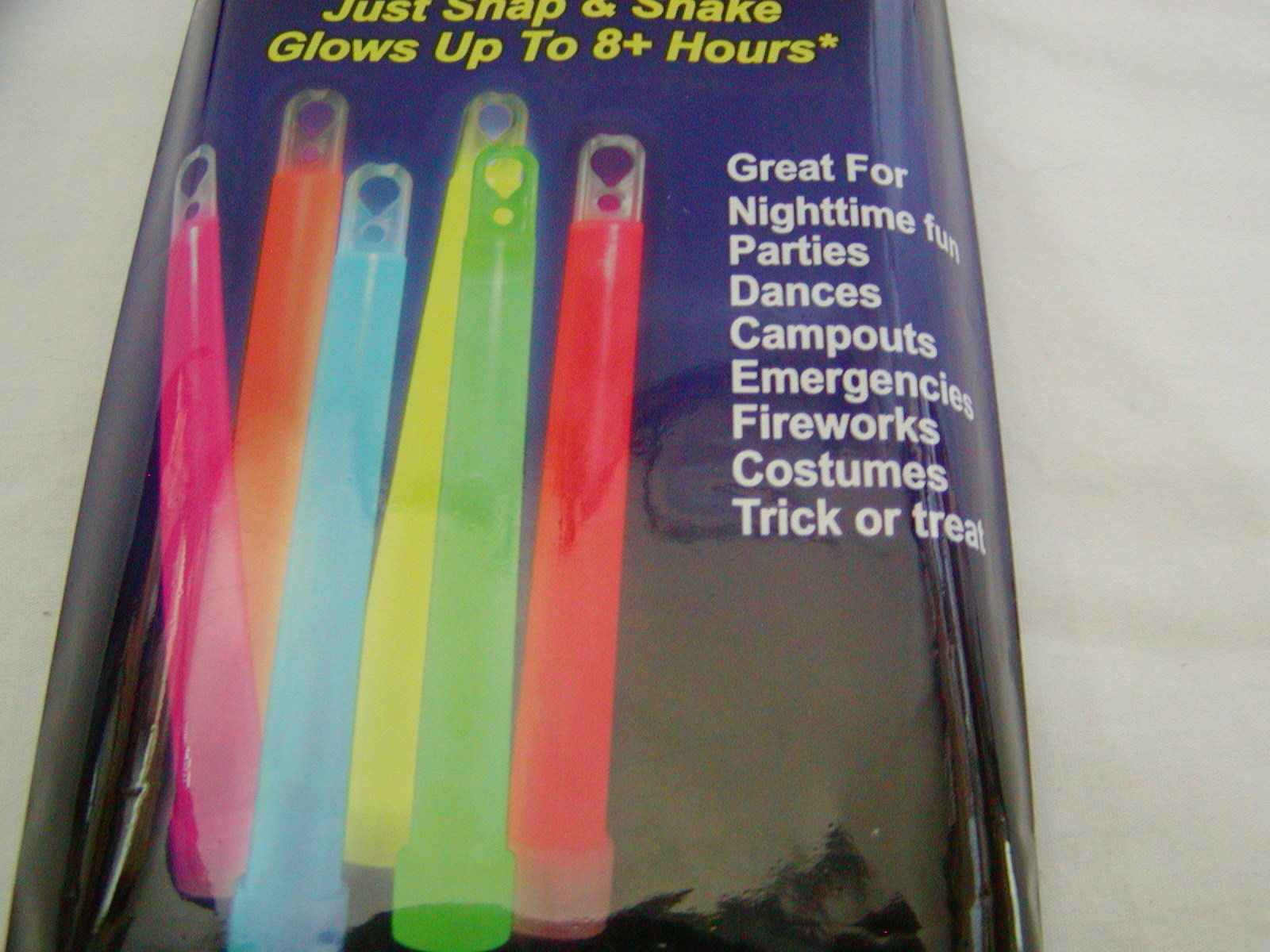 Two (2) Packages of 6 Glow Sticks 6″ Green Red Yellow Pink Blue Orange