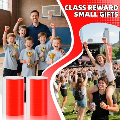 300Pcs WWJD Wristbands Adhesive Christian Bracelet Waterproof Paper Red