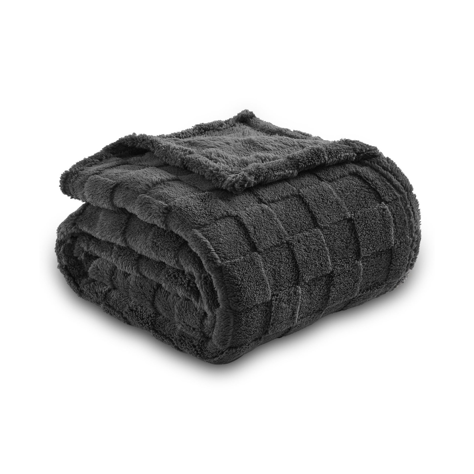 NEWCOSPLAY Super Soft Twin Blanket Dark Grey Premium Silky Flannel … Fast Ship