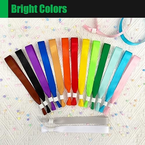 100 Pcs Cloth Event Wristbands, Event Wristbands, Colored Wrist Multiplecolors