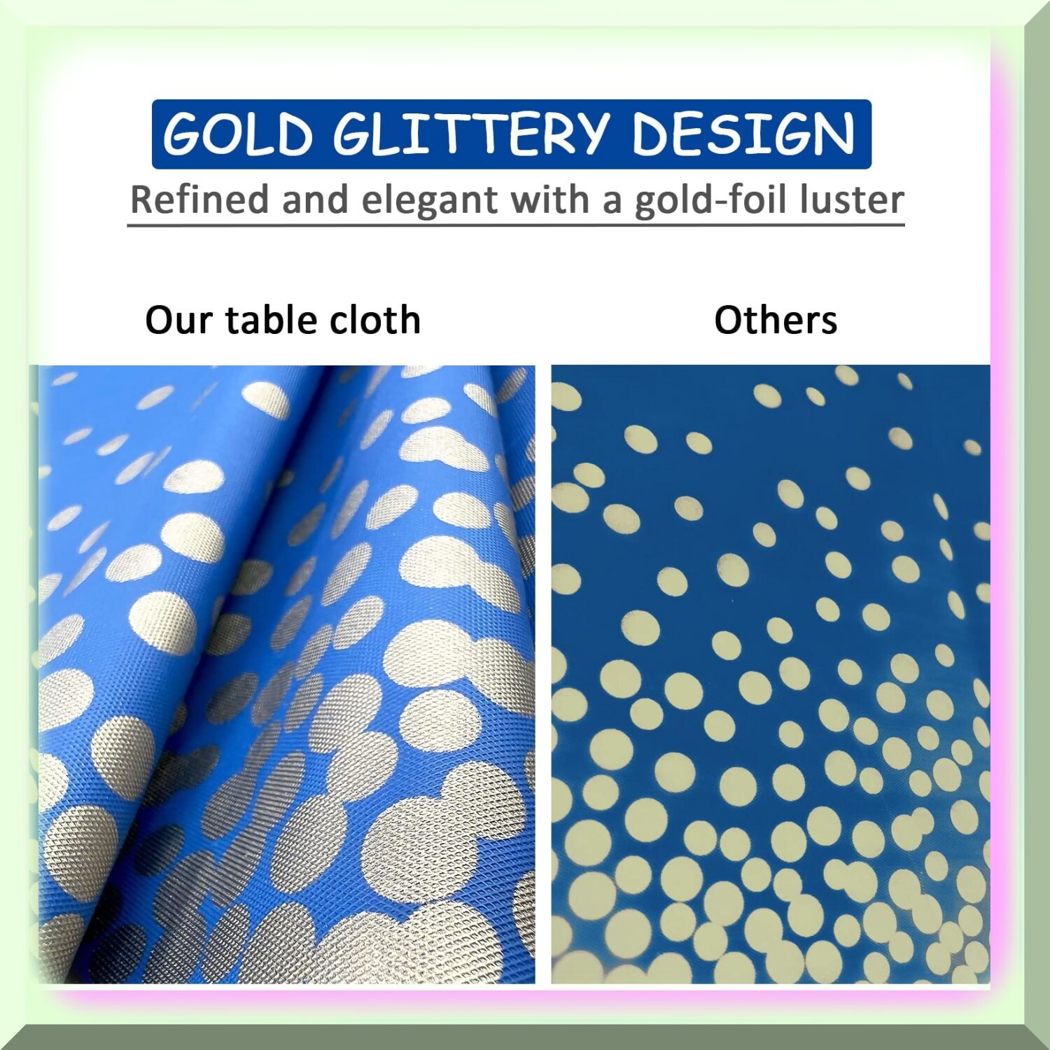 Navy Blue Confetti Celebration Tablecloth Set