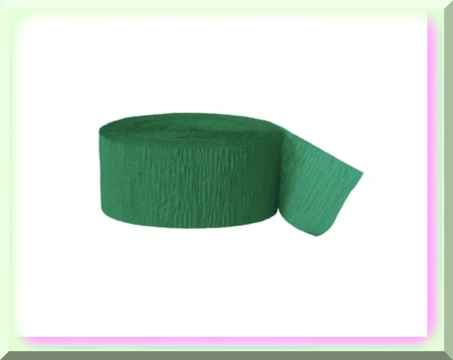 Emerald Crepe Paper Streamer for Celebrations