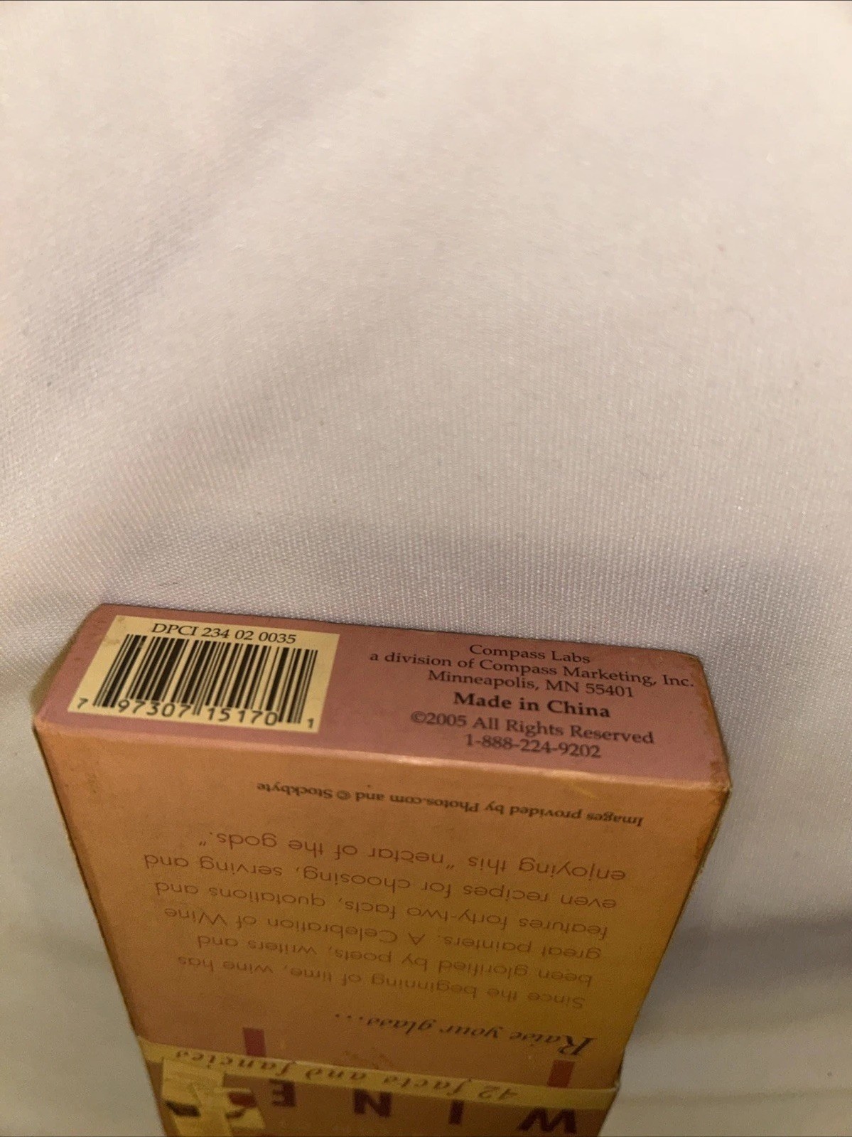 A Celebration of Wine 42 Facts and Fancies” card deck