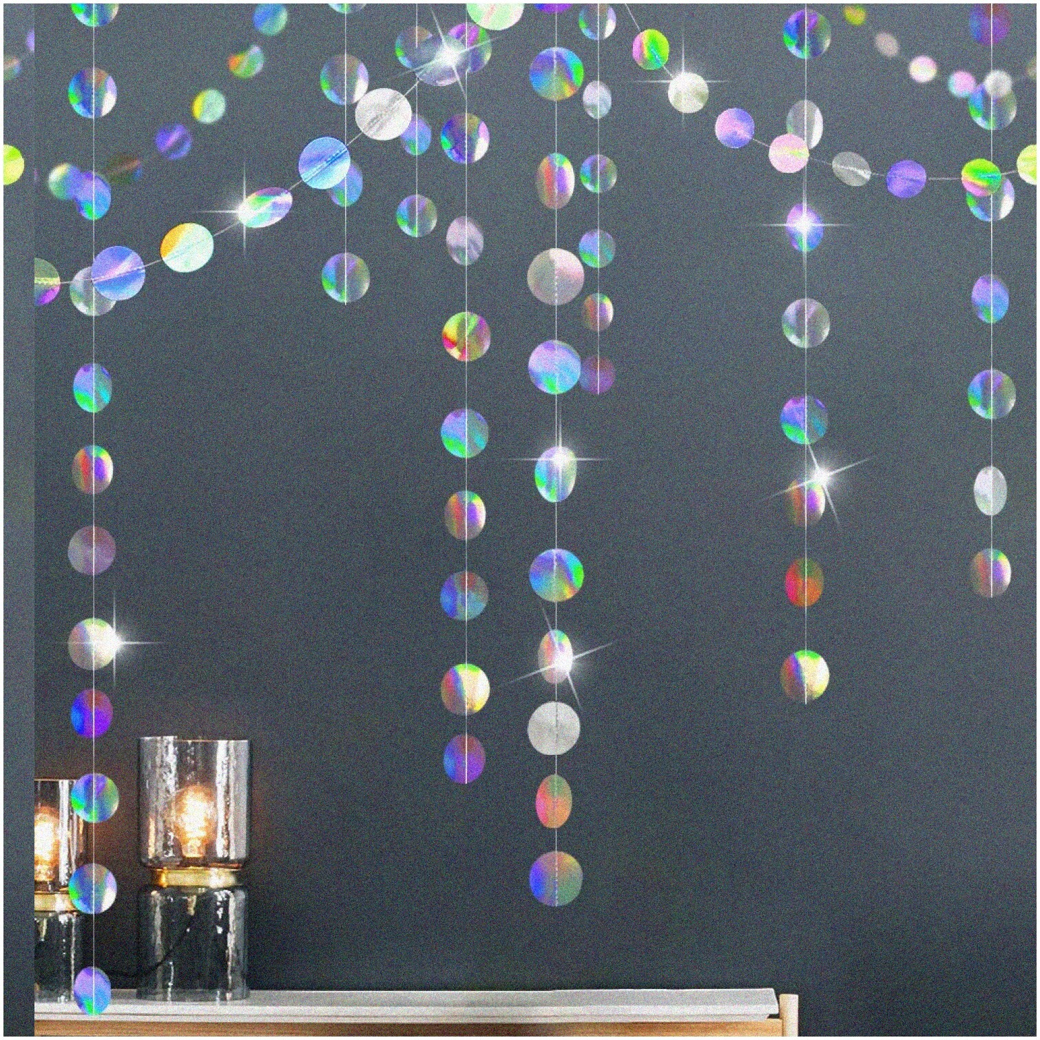 Iridescent Circle Garland 52ft Party Decorations