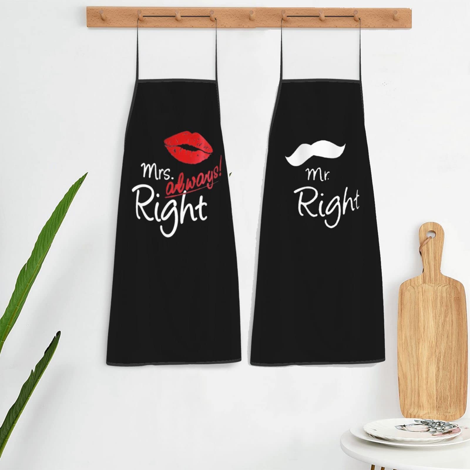 Mr Mrs Aprons for Cooking Women Mens Apron Couple Gifts for Anniversary, Fath…