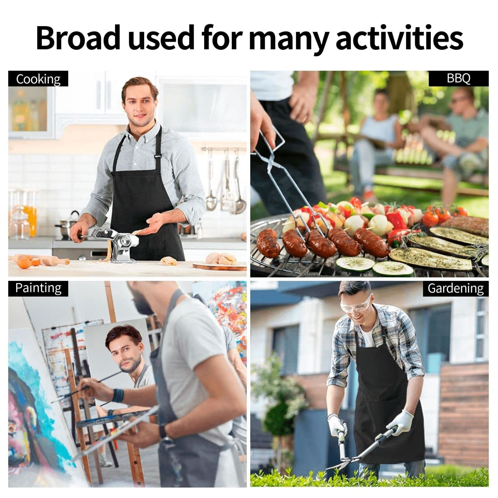 Mr Mrs Aprons for Cooking Women Mens Apron Couple Gifts for Anniversary, Fath…