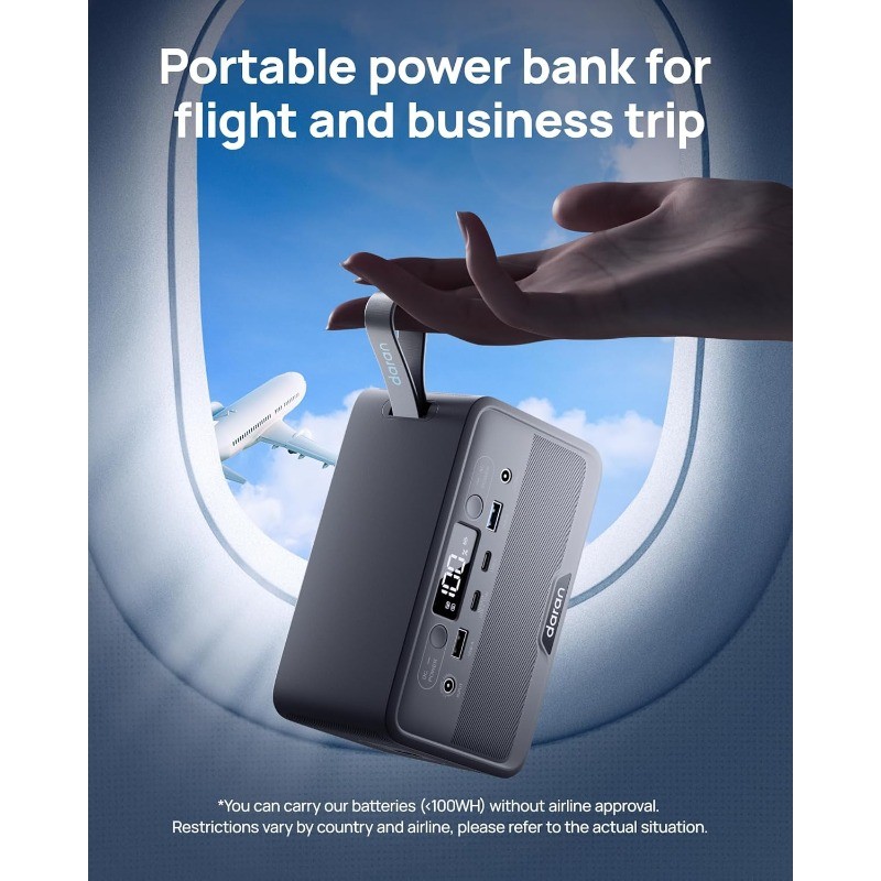 Power Station 28,000mAh LiFePO4 Battery 100W(200W Peak) Solar Power Bank