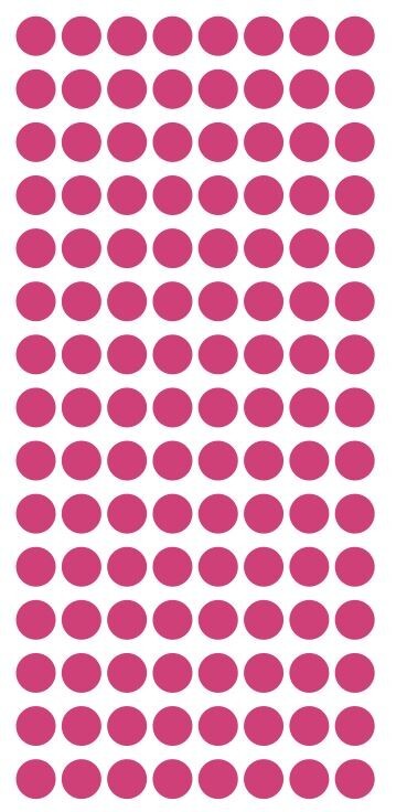 1/4″ Hot Pink Dots Round Vinyl Color Coded Inventory Label 1/4 Inch Dot Stickers