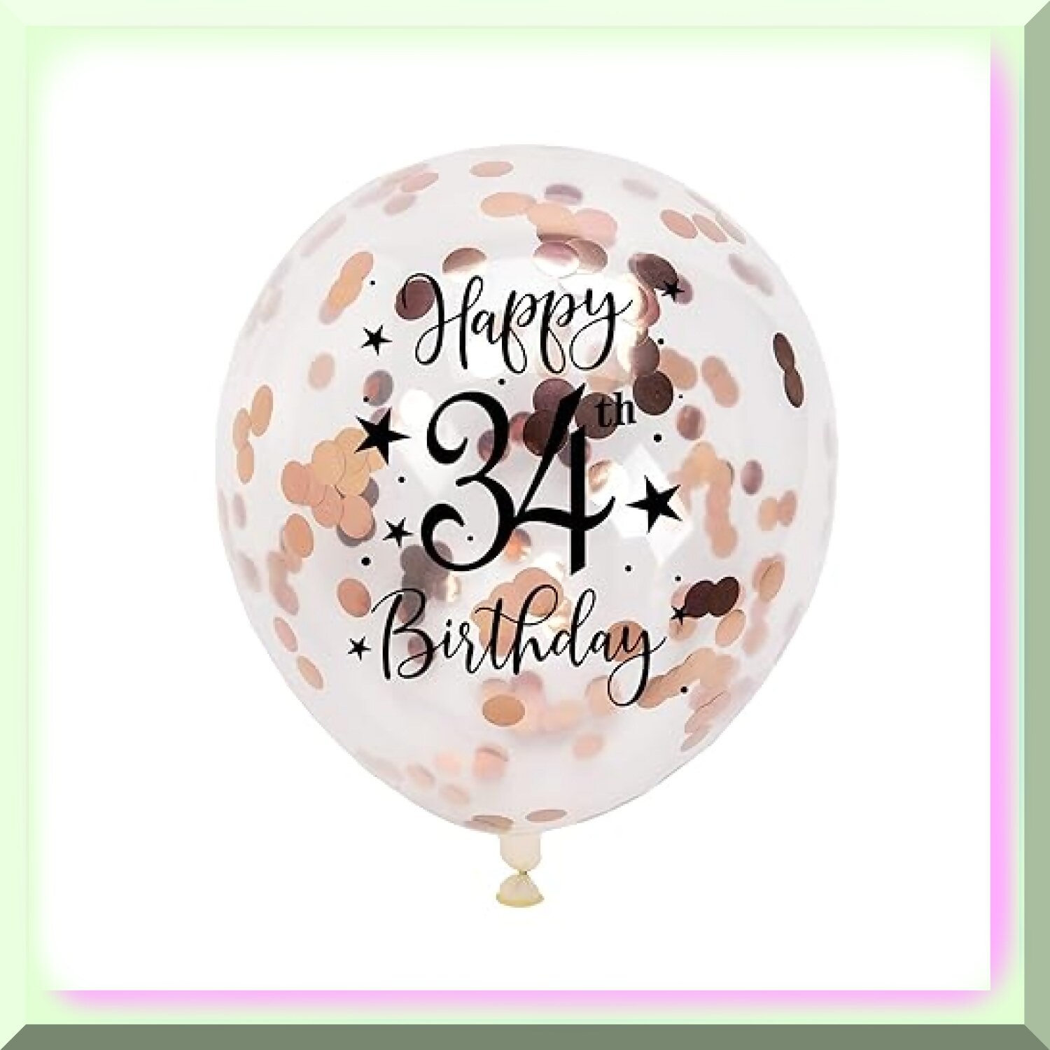 Rose Gold Confetti Balloons 12-inch