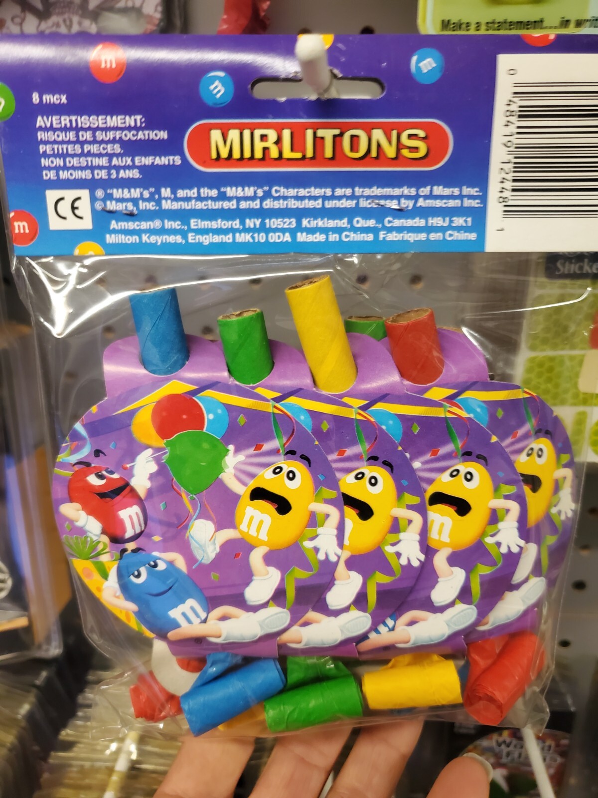 M&M’s Blowouts ( 8 pk ) ~ Birthday Party Supplies Favors New in the Package