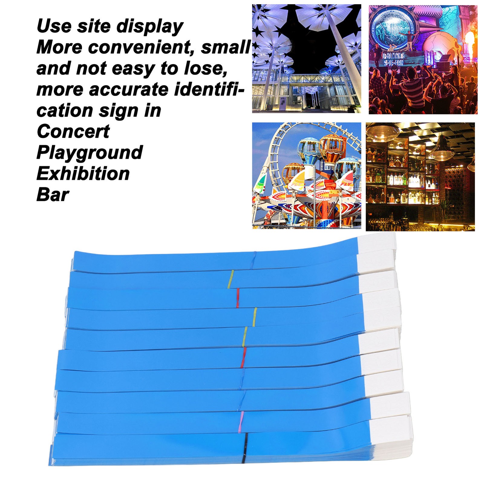 1000pcs Waterproof Disposable Wristbands Adjustable For Events Easy To Use