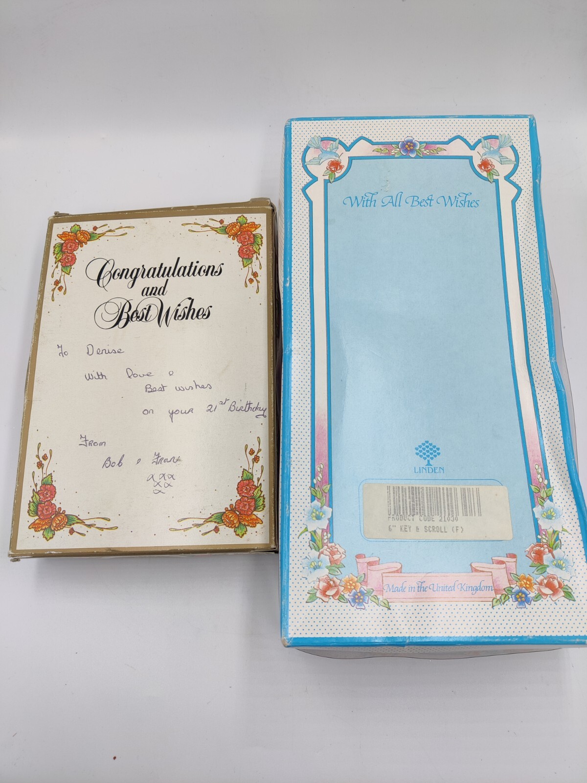 Vintage 21st Birthday Key Keepsake Gift Open Box Personalized 2 Paragon
