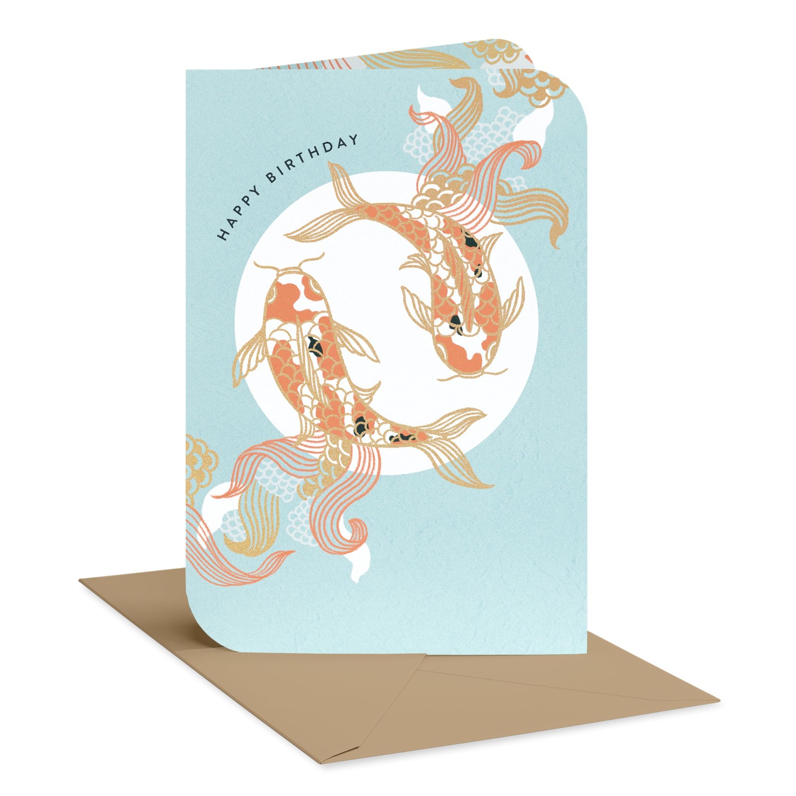 American Greetings Japanese Koi Fish Birthday 4.625 in. x 6.75 in.,