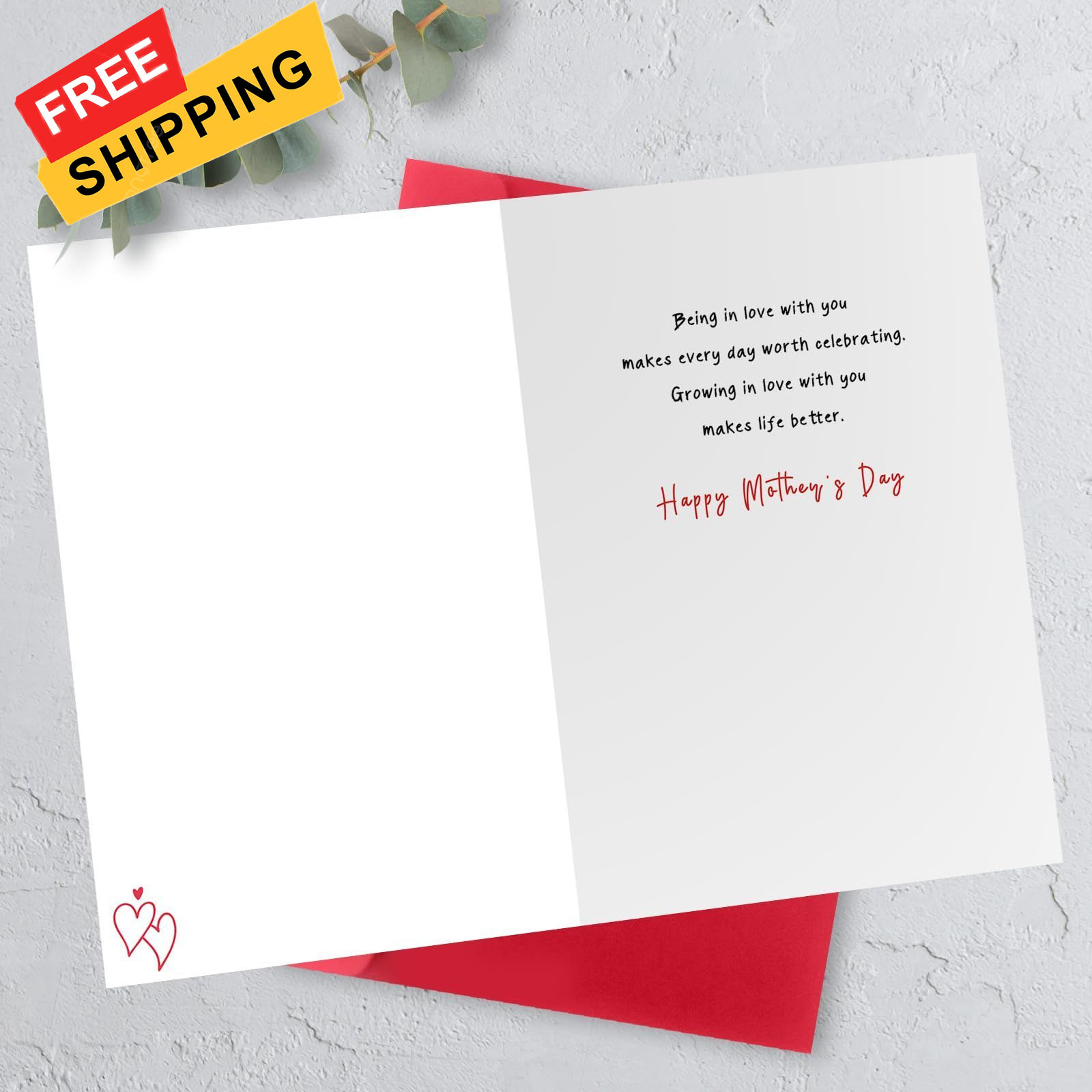 HEJOYN Mothers Day Gifts for Wife, 8×5.3 inches, Mother’s day card 09