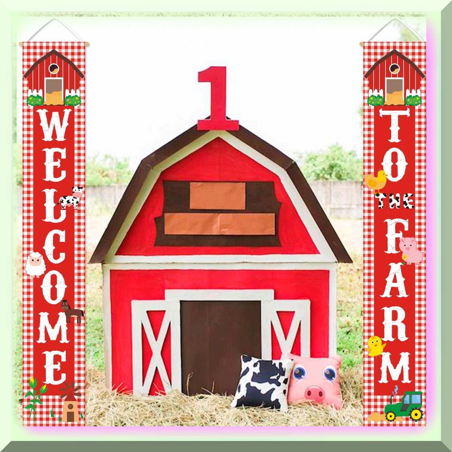 Farm Animal Welcome Door Banner Set