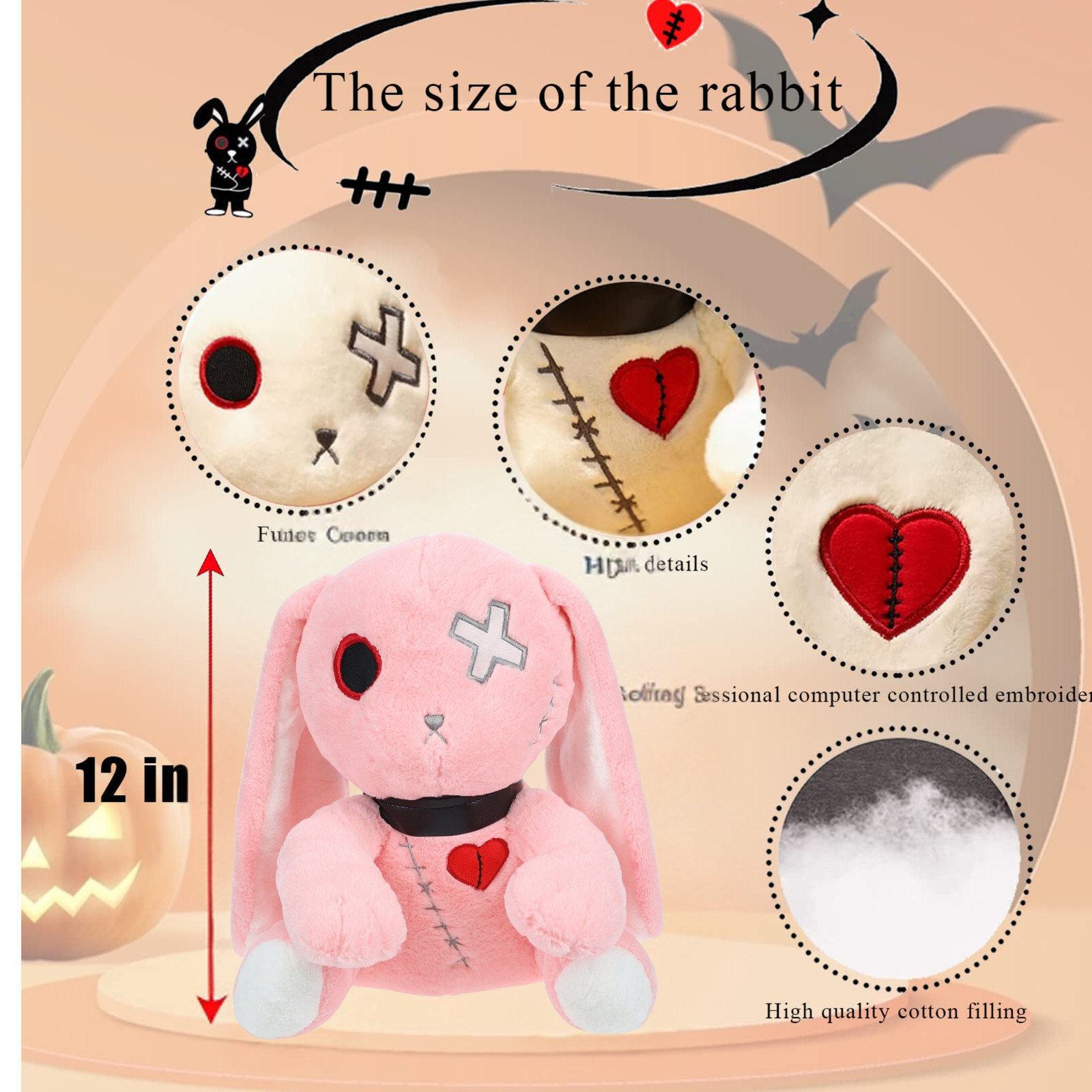 Travel Friendly Rabbit Cross Eye Stuffed Plush Toy Bachelorette Party Gift Ideas