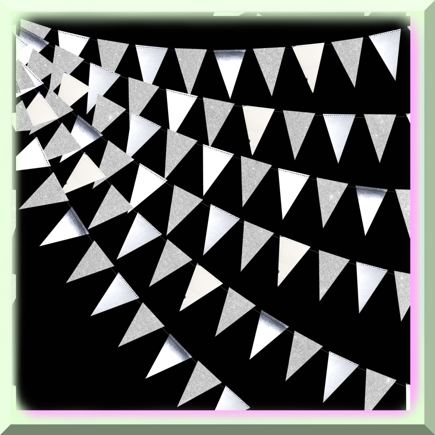 Silver Triangle Celebration Banner 9m