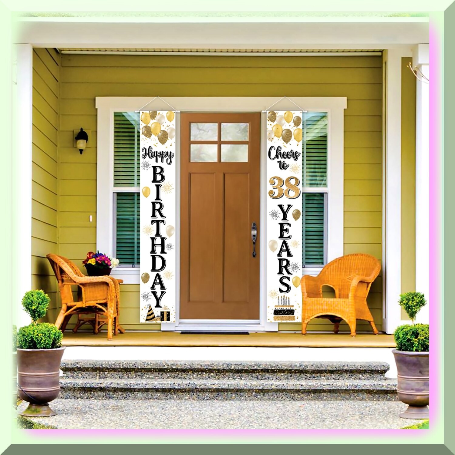 38th Birthday Door Banner Yard Sign