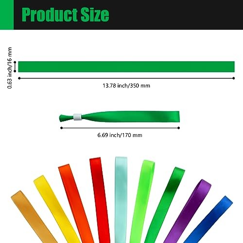 100 Pcs Cloth Event Wristbands, Event Wristbands, Colored Wrist Multiplecolors