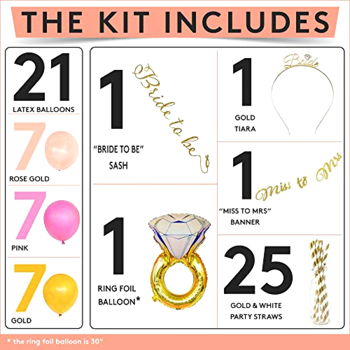 Bachelorette Bridal Shower Balloons Banner Kit Party Decorations Party Supplies