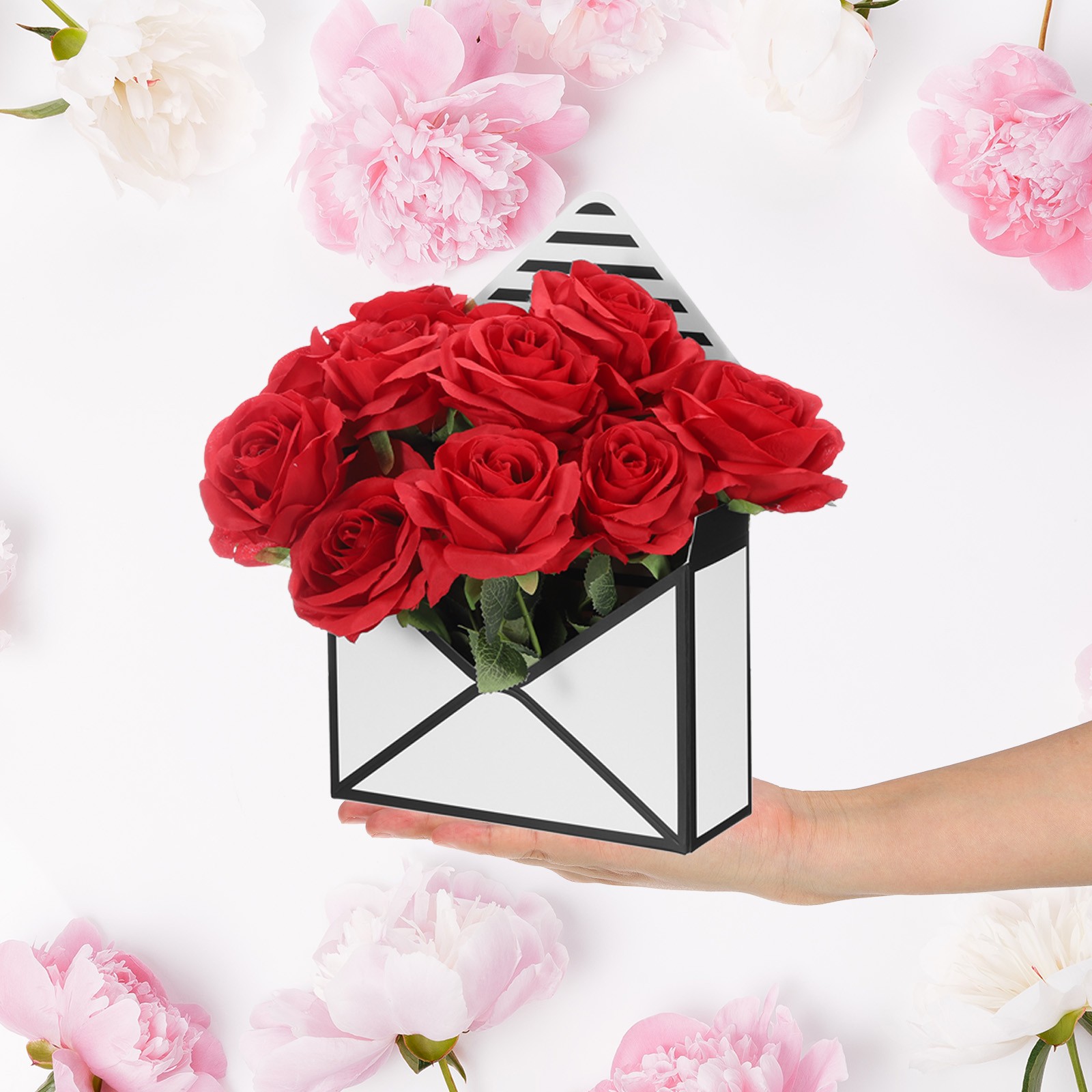 Paper Flower Gift Bags, 20 Pcs Wrapping Paper Bouquet Flower Envelope Bag