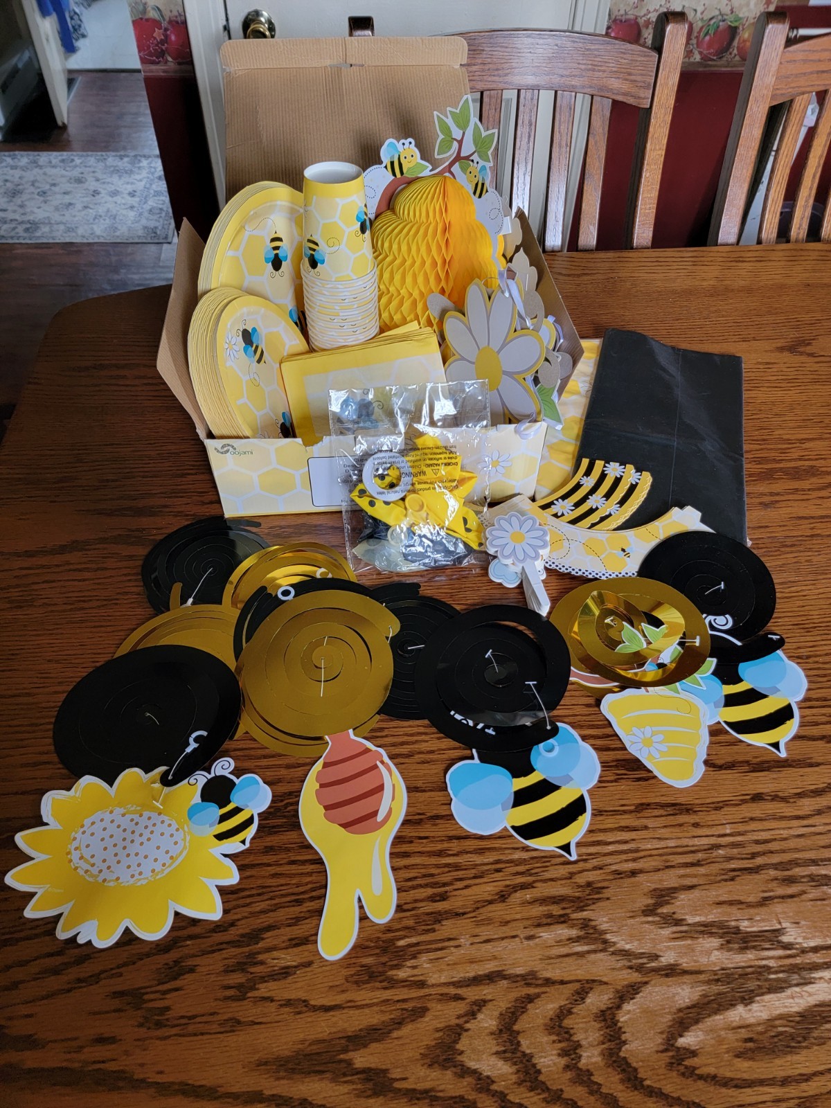 Honey Bee Party Decoration Kit (Serves 15) For Baby Showers, Birthdays