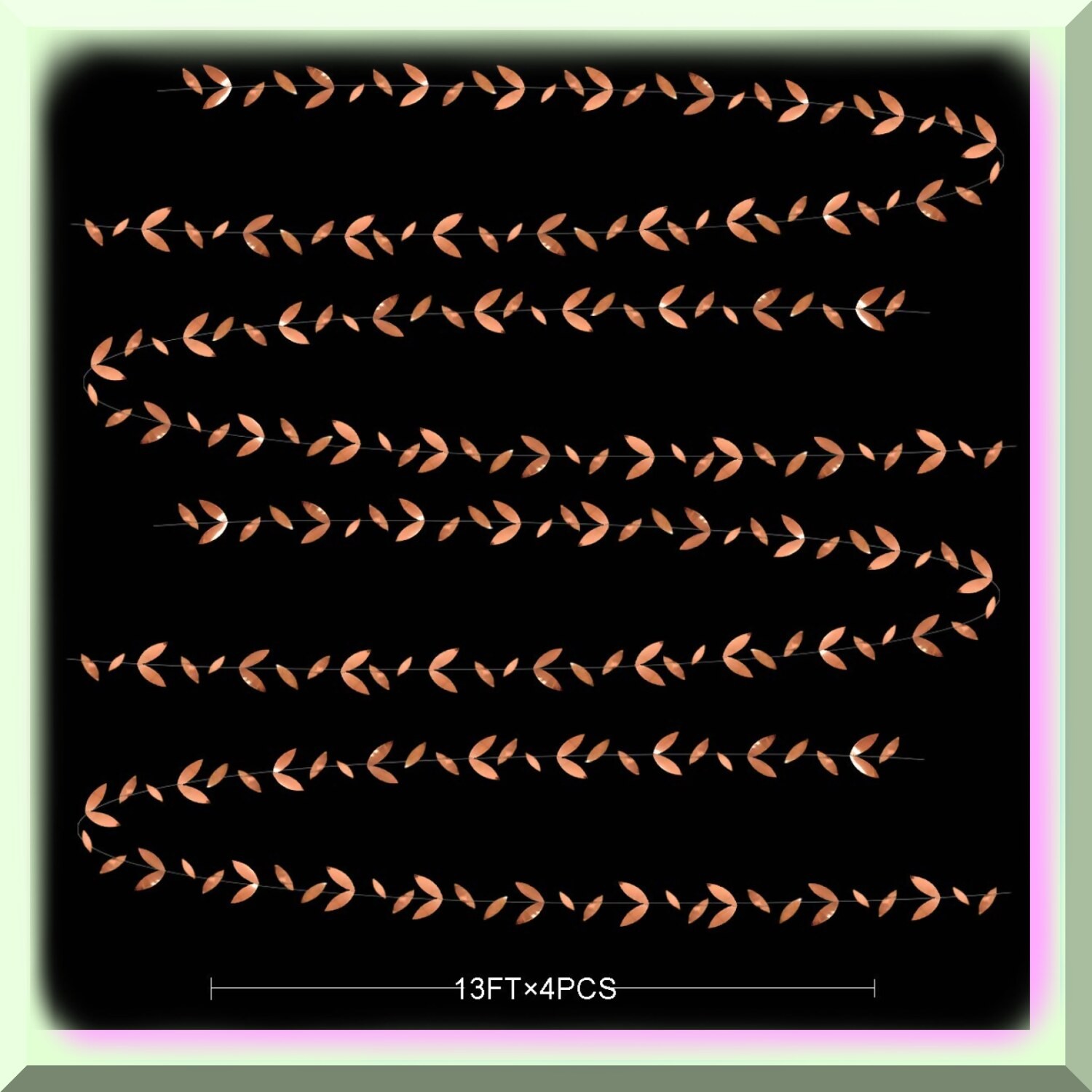 Rose Gold Paper Garland 52ft Celebration Decorations