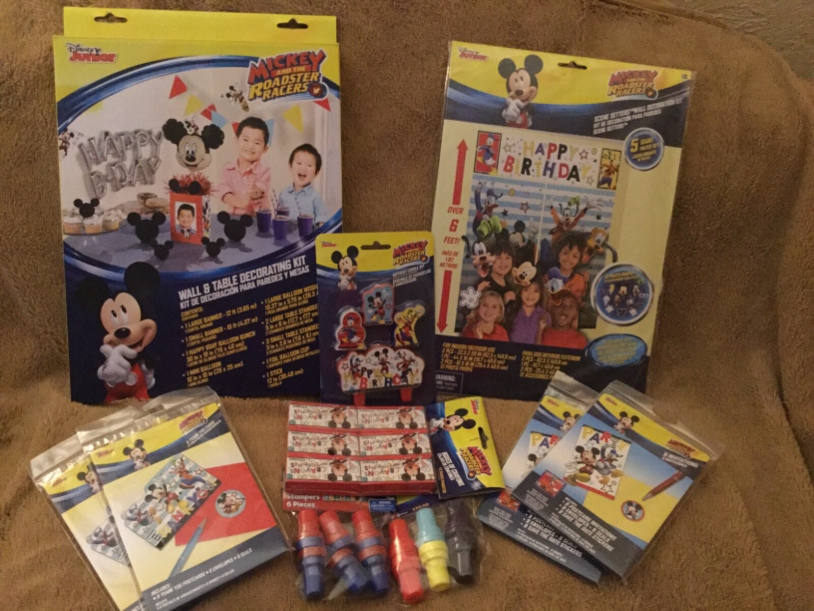 Huge Mickey Mouse and the roadster racers birthday party decorations favors lot